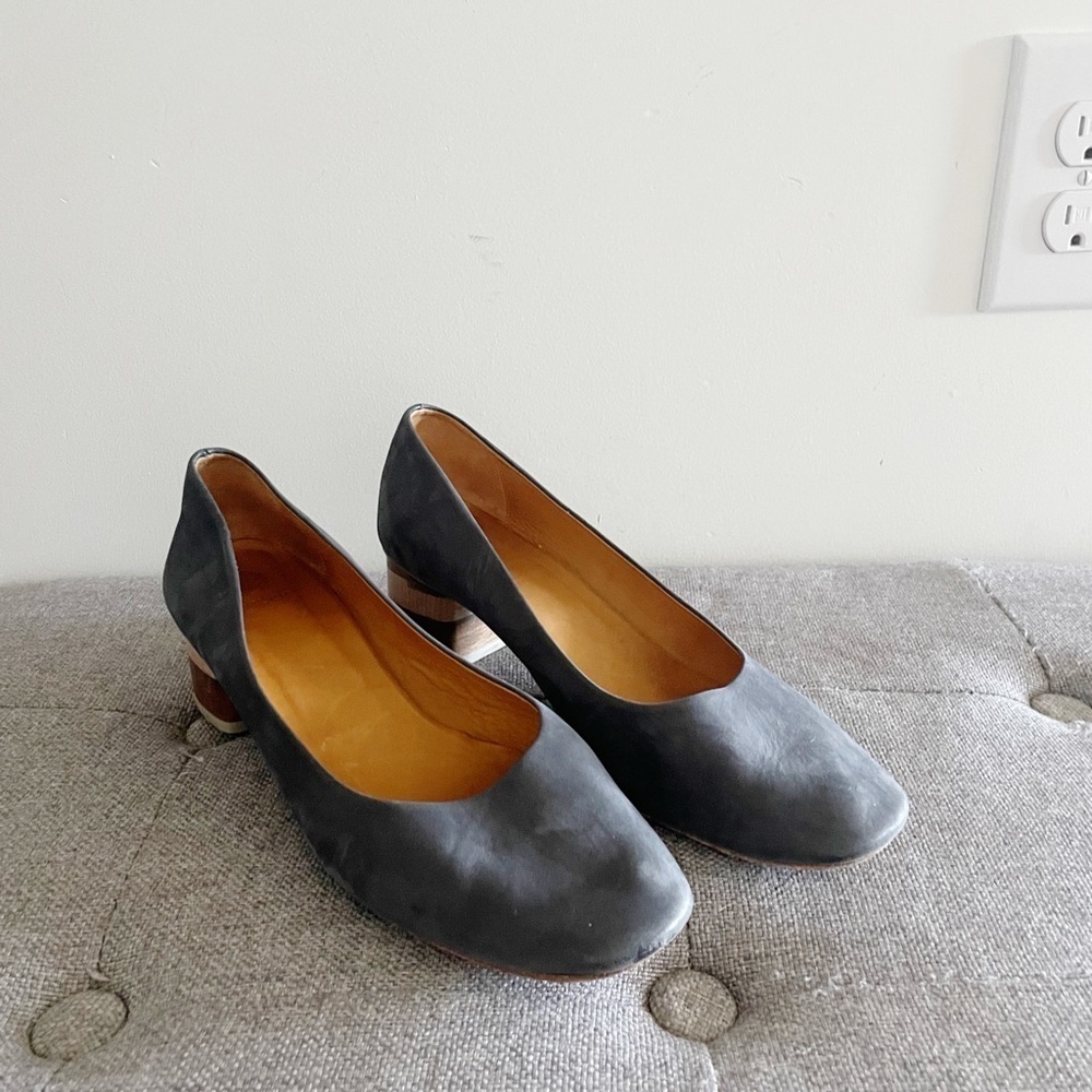 Coclico Epic Suede Colorblock Block Wood Heel Round Toe